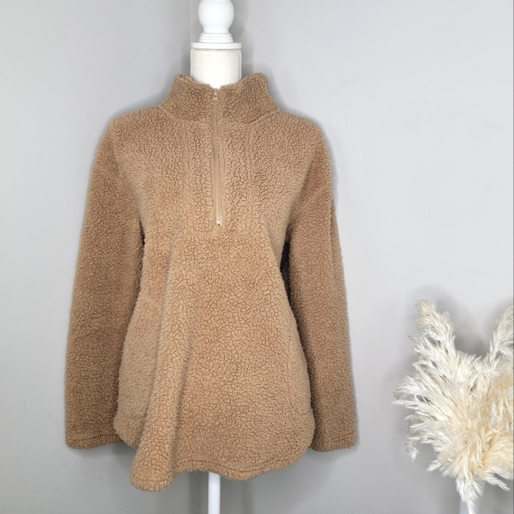 Koolaburra by UGG | Brushed Back Sherpa Pullover | Amphora Tan | Small